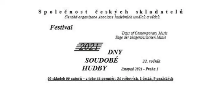 Dny soudobé hudby: premiéry skladeb J. Vogela, V. Čermákové, O. Kukala, J. Temla, J. Vejvody a&nbsp;J. Vrkoče