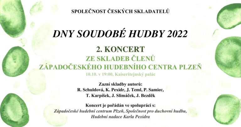 Dny soudobé hudby: nové skladby Romany Schuldové, Karla Pexidra, Jiřího Temla a&nbsp;Jiřího Bezděka