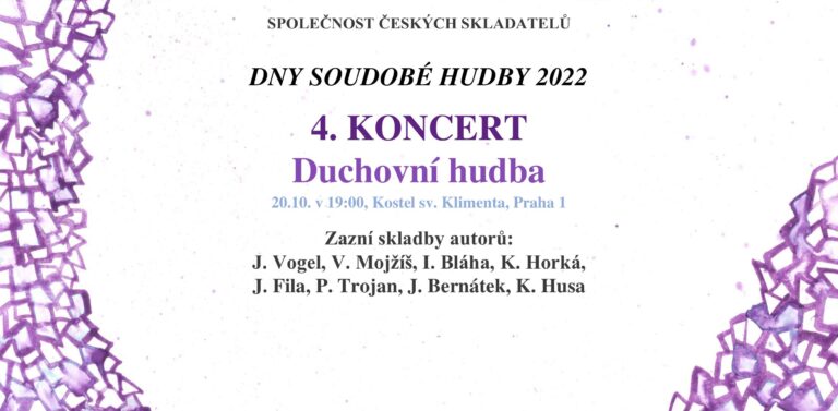 Dny soudobé hudby: nové skladby Iva Bláhy, Kateřiny Horké a&nbsp;Jana Bernátka